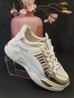 Sneakers wit goud zilver LS 765