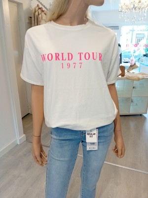 Shirt worldtour  back print white
