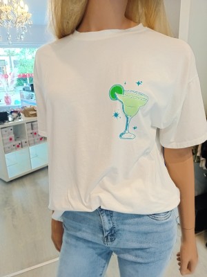 Tipsy cocktail shirt/tee wit 801639