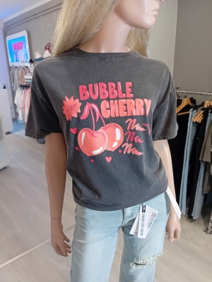 Bubble cherry shirt/tee antracietgrijs 801625