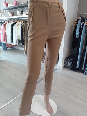 Stretch broek brown steekzak new collectie 9868