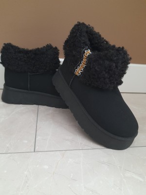 Ibiza Uggie boots teddybont zwart