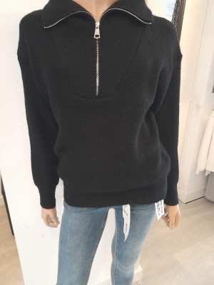 Half zip sweaters zwart