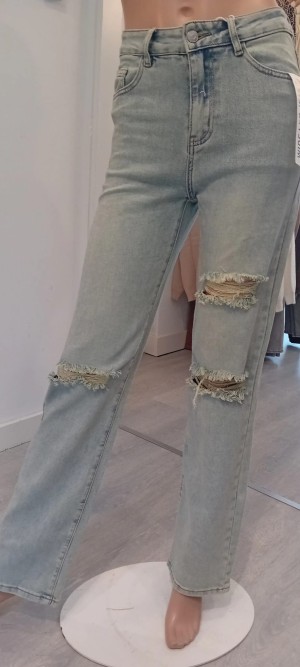 Wide leg jeans ripped Hello miss H 692-2