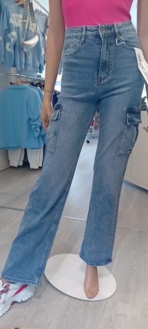 Hello miss wide leg cargo jeans HM 6330 -1