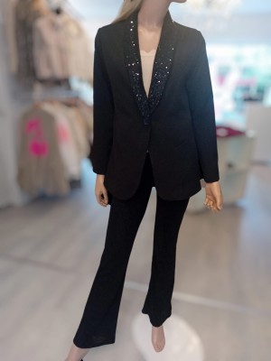 Blazer sparkle zwart 