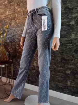 Straight leg jeans diamond Hello miss HM6728